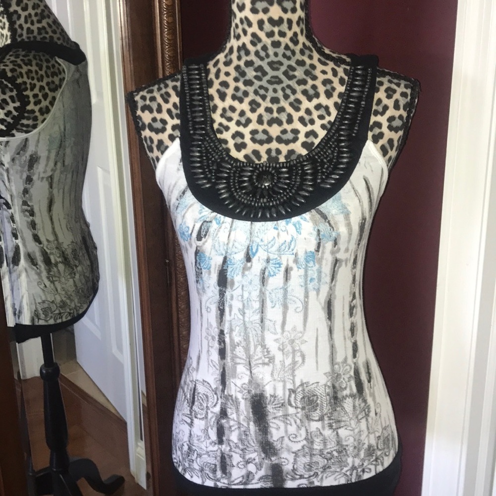 Beautiful "Almost Famous" Top with Wood Design